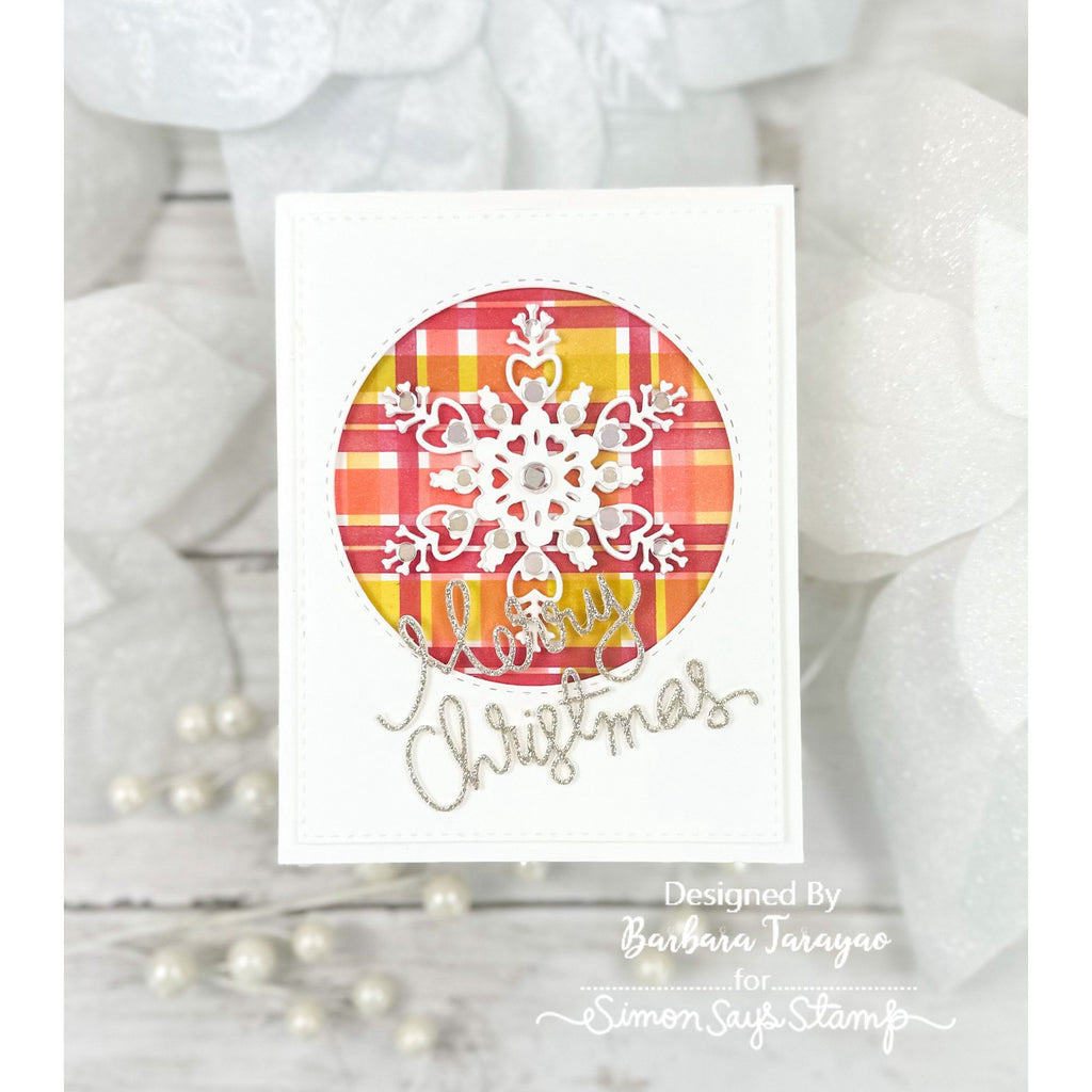 Simon Says Stamp Heartfelt Snowflake Wafer Die 1211sd Festive Fun Holiday Card