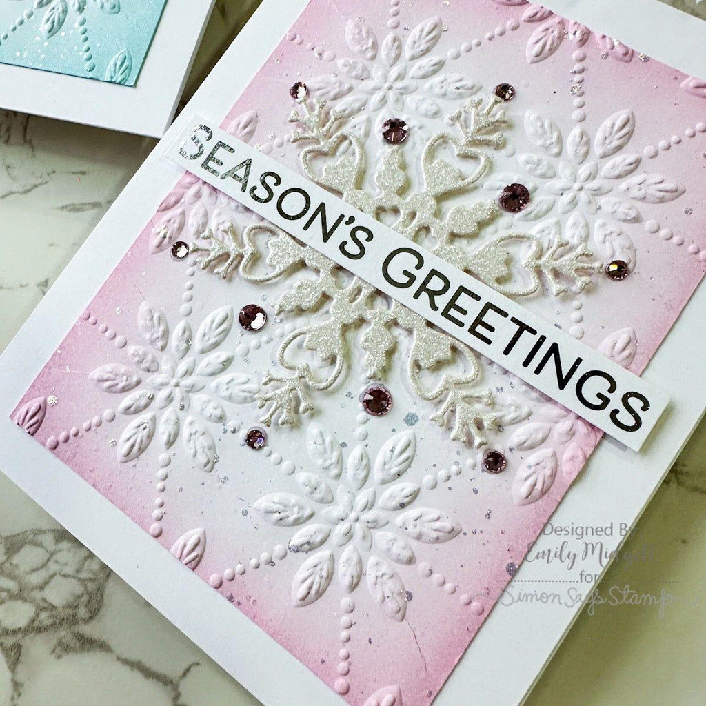 Simon Says Stamp Heartfelt Snowflake Wafer Die 1211sd Festive Fun Holiday Card | color-code:ALT06