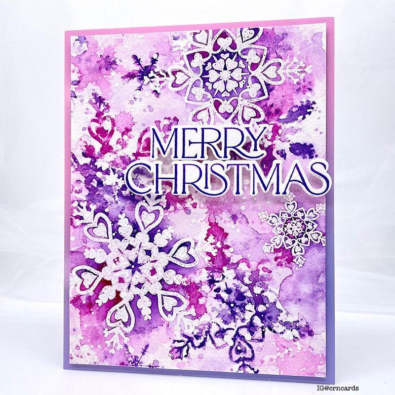 Simon Says Stamp Heartfelt Snowflakes Wafer Dies 1200sdc Sweet Wishes Christmas Card