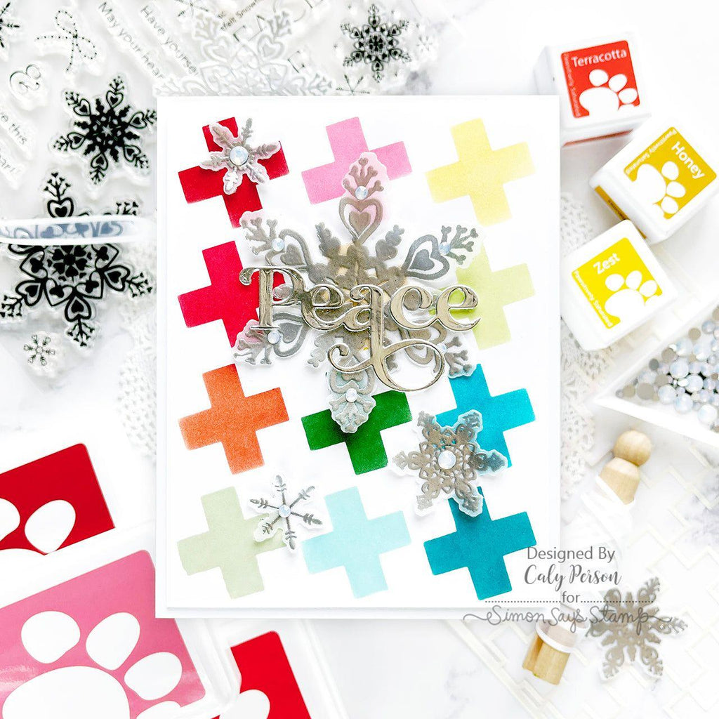 Simon Says Stamp Heartfelt Snowflakes Wafer Dies 1200sdc Sweet Wishes Christmas Card | color-code:ALT03