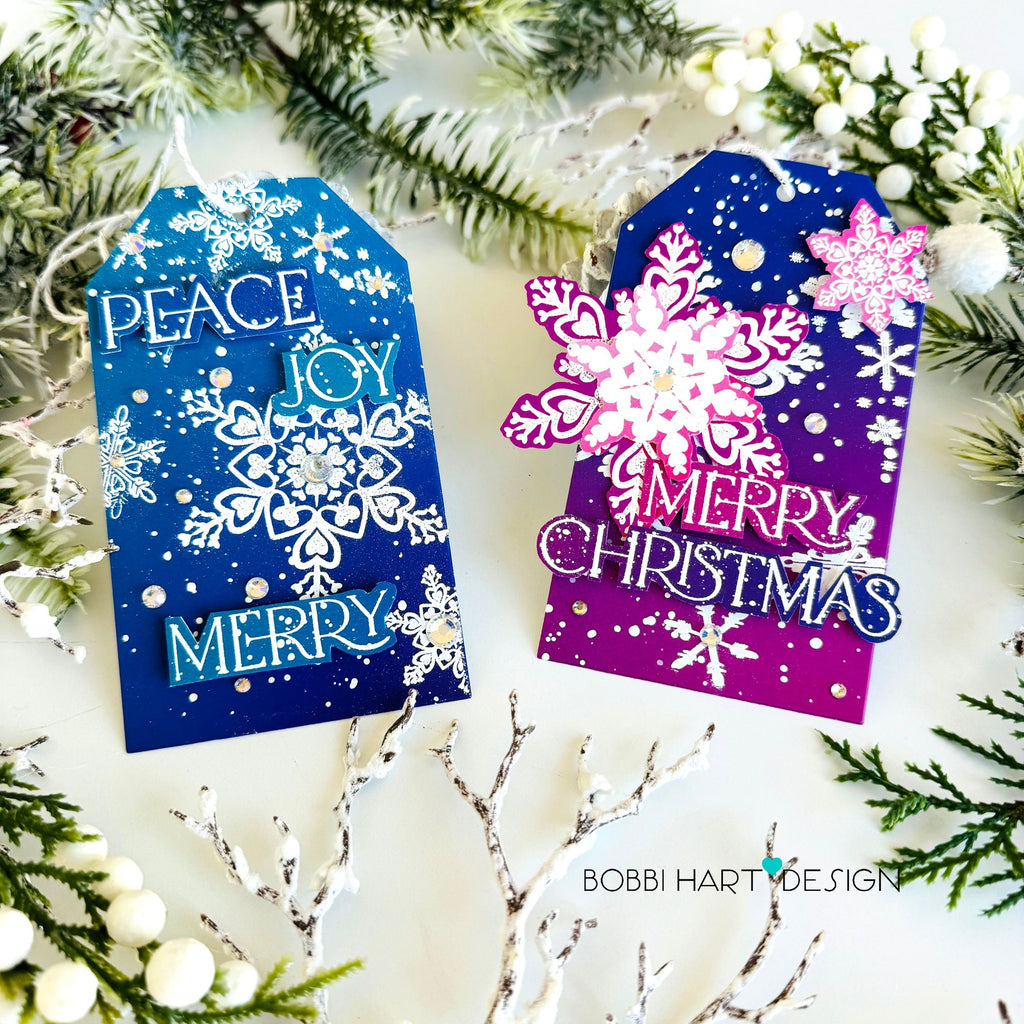 Simon Says Clear Stamps Heartfelt Snowflakes 2133ssc Sweet Wishes Christmas Tags