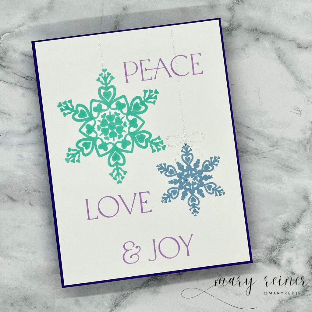 Simon Says Stamps and Dies Heartfelt Snowflakes set872hs Sweet Wishes Christmas Card