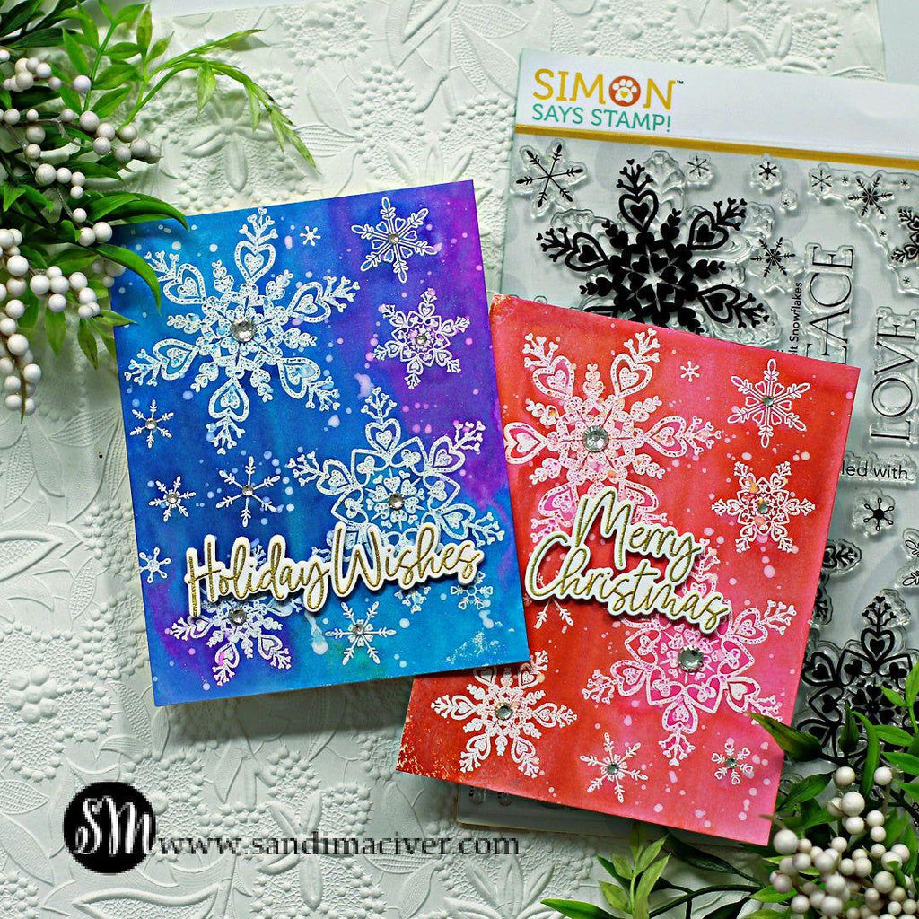 Simon Says Stamps and Dies Heartfelt Snowflakes set872hs Sweet Wishes Christmas Cards | color-code:ALT03