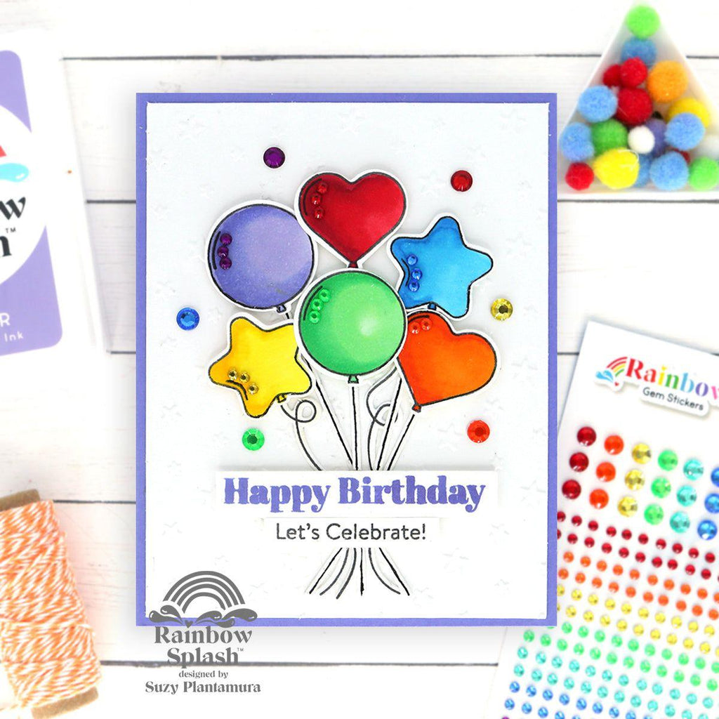 Rainbow Splash Ink Pad Heather rsi13 Birthday Card | color-code:ALT0