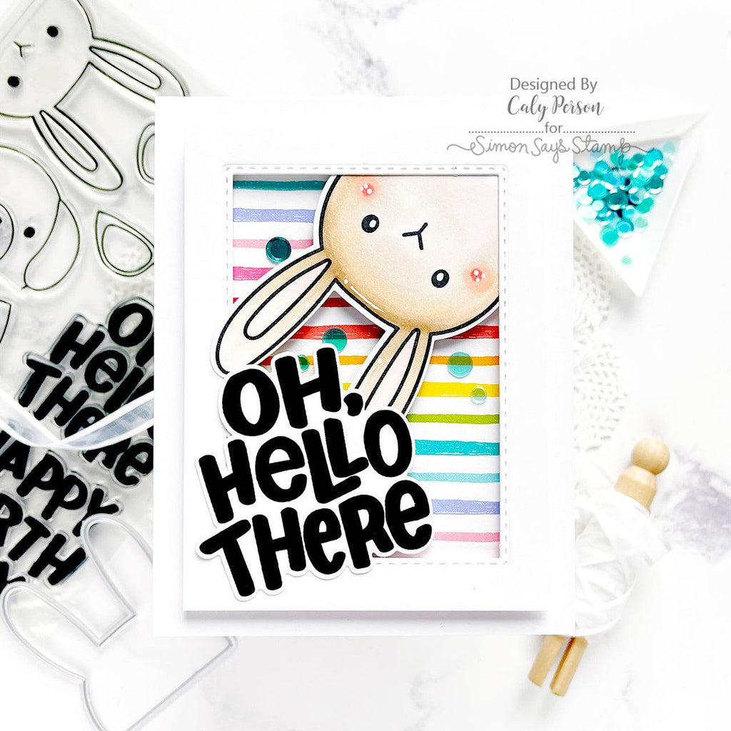 Simon Says Stamp Hello There Animals Wafer Dies 1019sdc Sweetheart Hello Card | color-code:ALT03