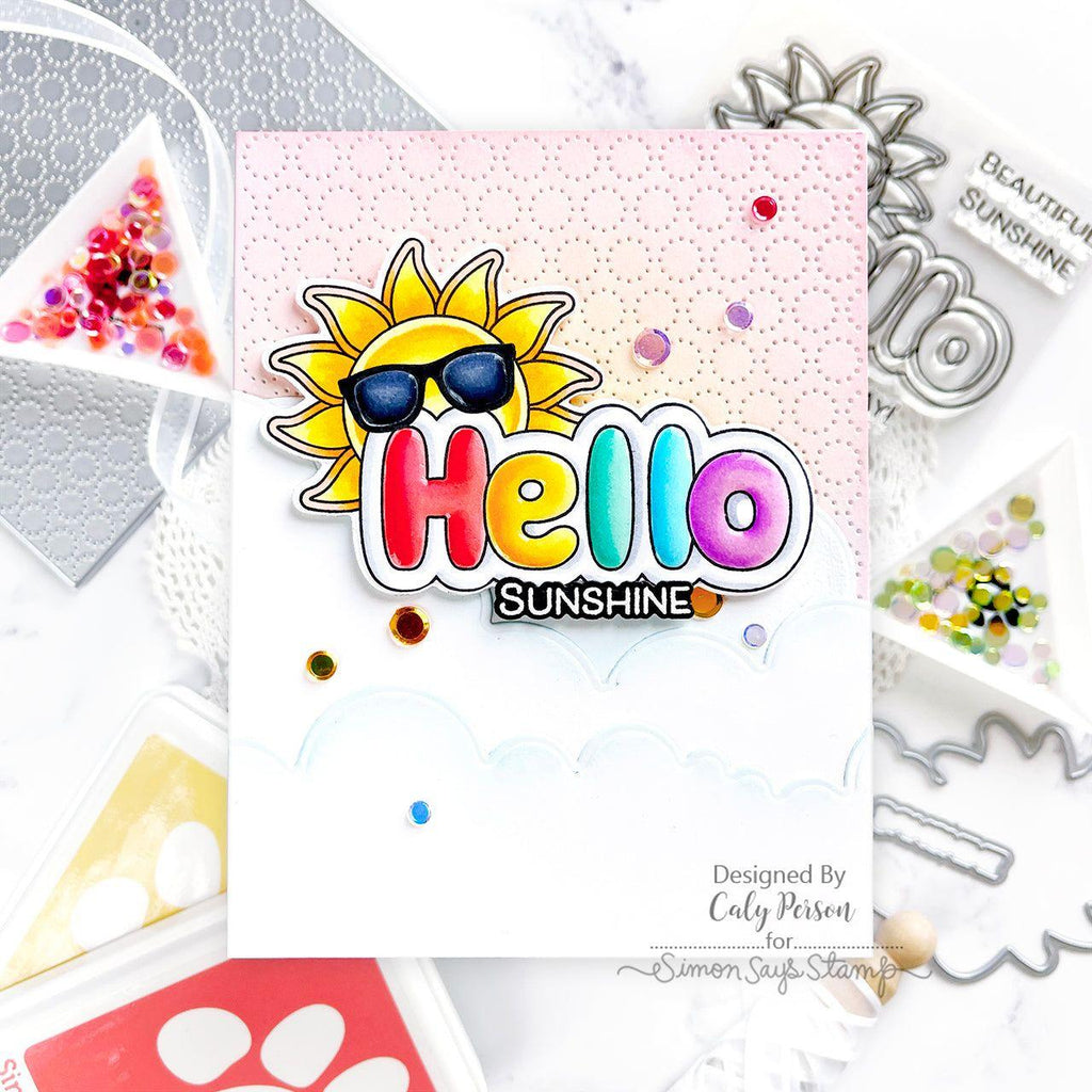 Simon Says Clear Stamps Hello 1065ssc Cheering for You Hello Card | color-code:ALT03