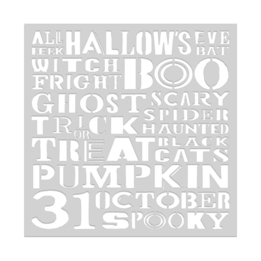 Hero Arts Halloween Words Stencil sa288