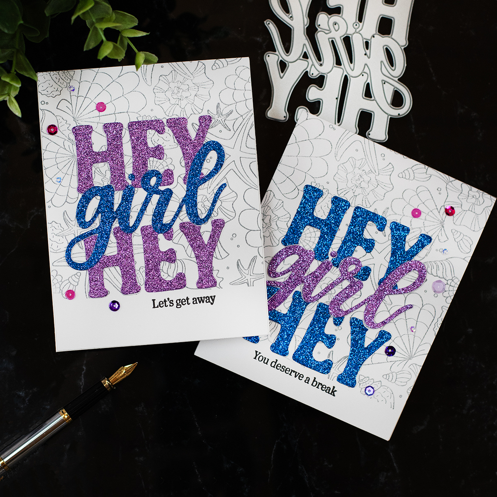 Simon Says Stamp Hey Girl Wafer Dies sssd112824 Dear Friend Hey Girl Cards | color-code:ALT10