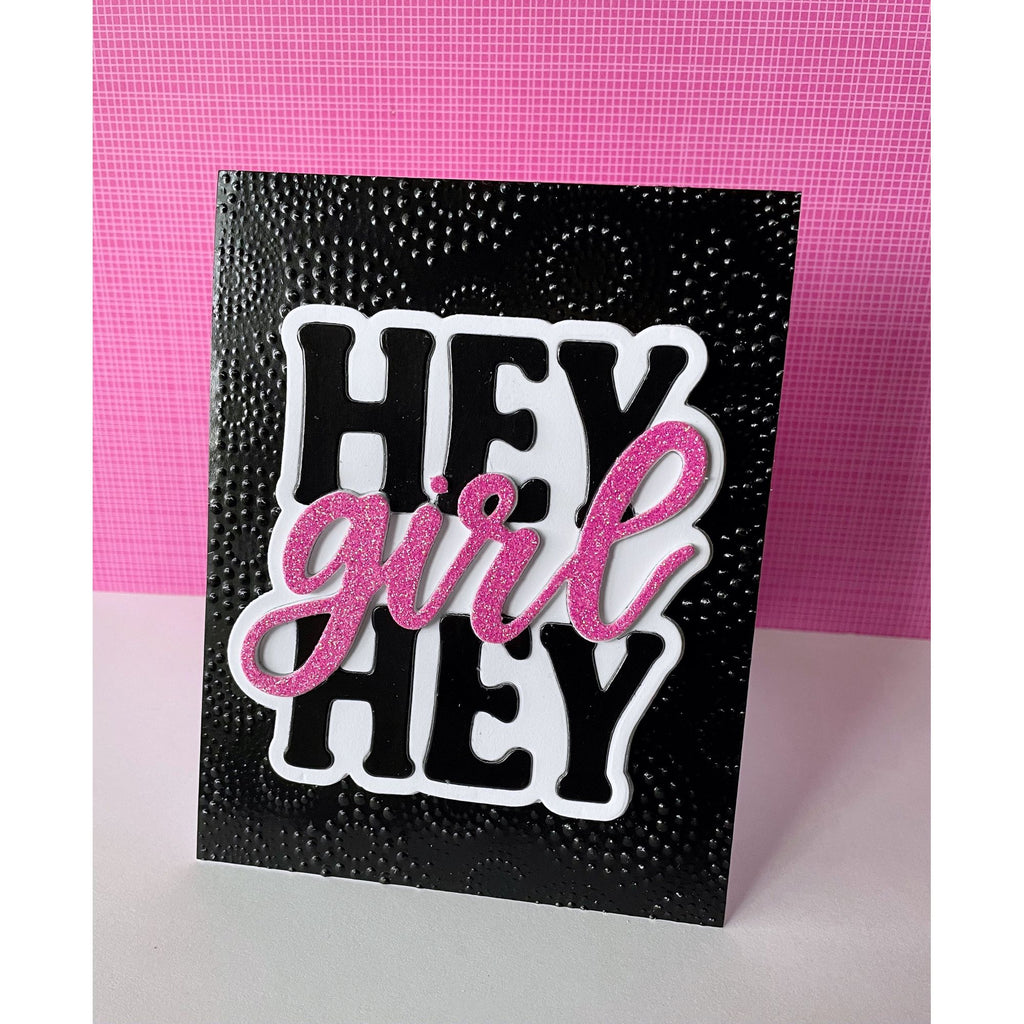 Simon Says Stamp Hey Girl Wafer Dies sssd112824 Dear Friend Girlfriend Card | color-code:ALT02