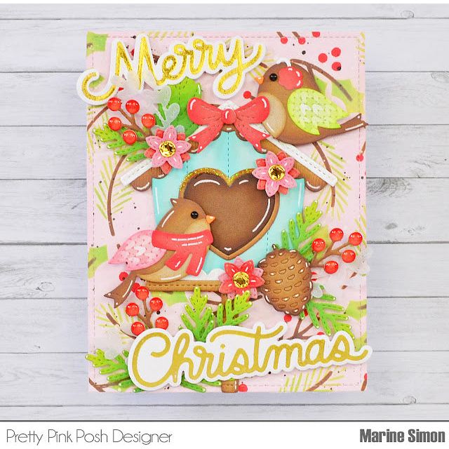 Pretty Pink Posh Layered Christmas Tree Stencils