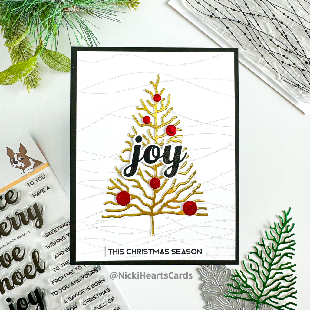 Simon Says Stamp Holiday Messages Wafer Dies 1156mdc Sweet Wishes Christmas Card | color-code:ALT02