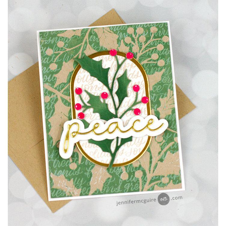 Simon Says Stamp Embossing Folder and Cutting Dies Holly Bunch sfd408 Stamptember Christmas Card | color-code:ALT01