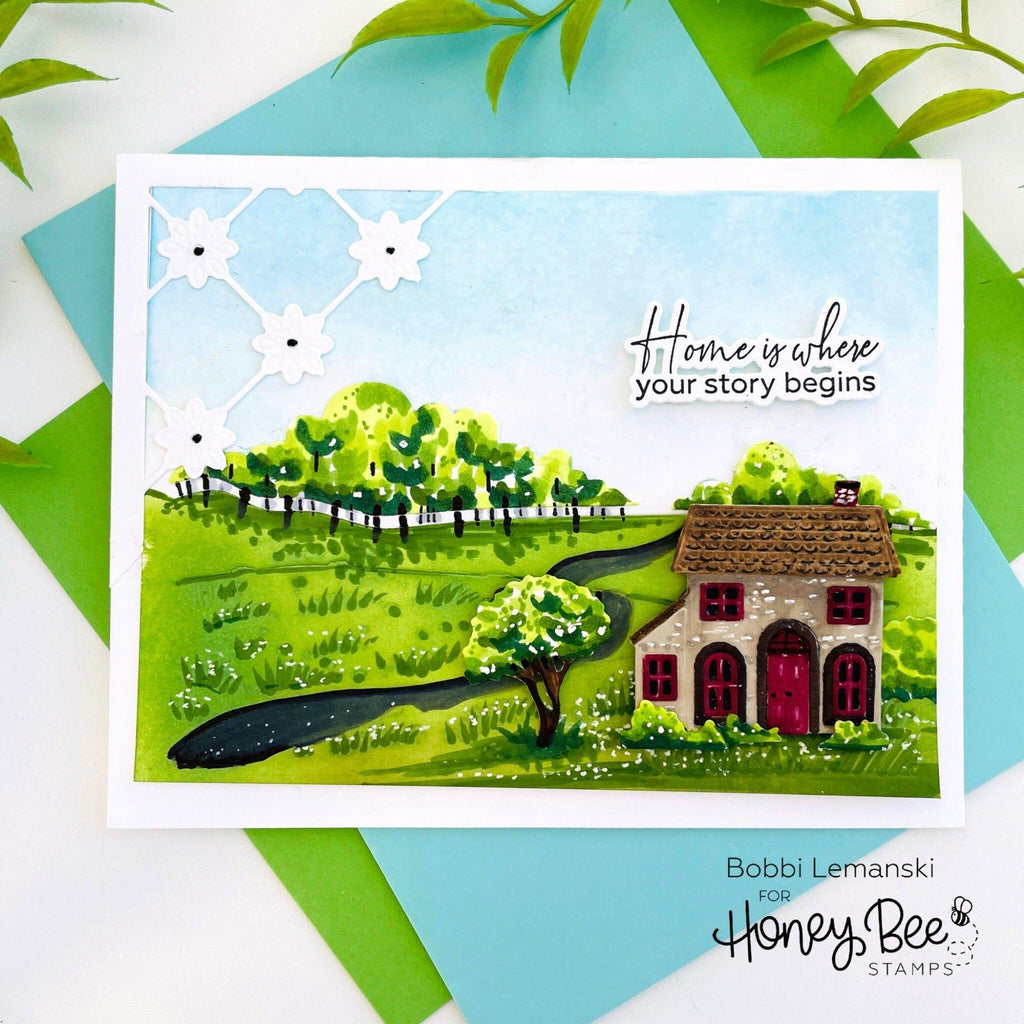 Honey Bee Cottage Countryside Dies hbds-cotcs Home Story Card | color-code:ALT02