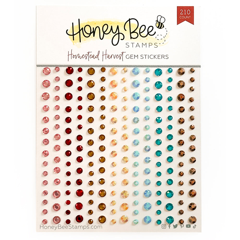 Honey Bee Homestead Harvest Gem Stickers hbgs-044