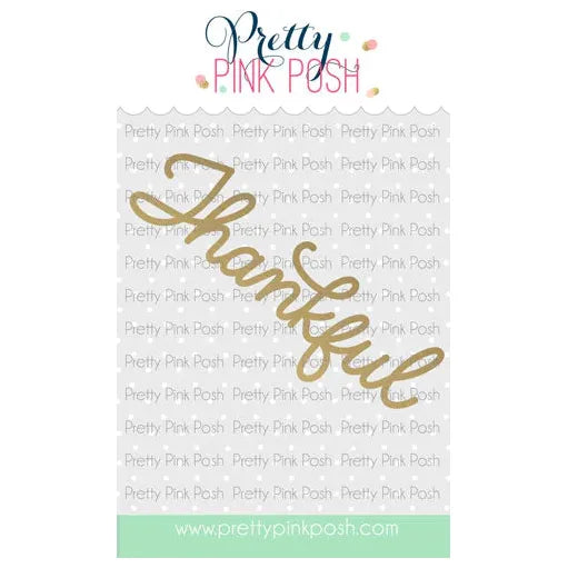 Pretty Pink Posh Thankful Script Hot Foil Plate