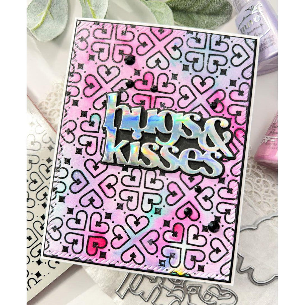 Simon Says Stamp Hugs & Kisses Wafer Dies 1031md Sweetheart Love Card