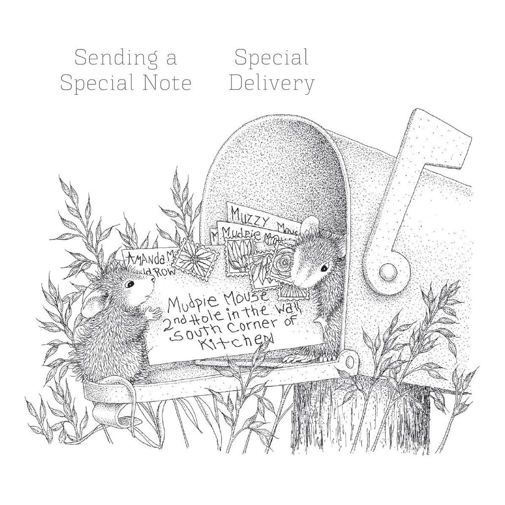 rsc-007 Spellbinders House Mouse Mouse Mail Cling Rubber Stamps