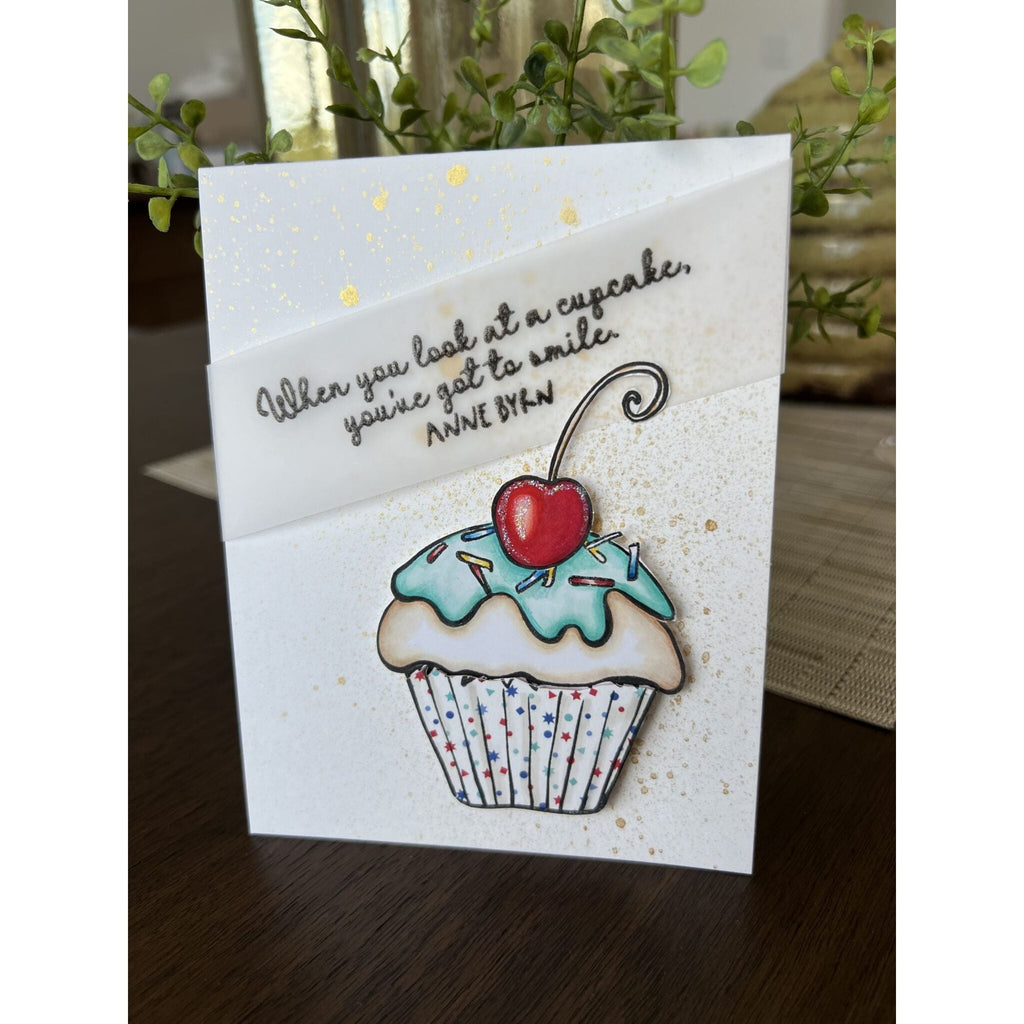 Colorado Craft Company Kris Lauren Sweet Life Clear Stamps kl990 cute cupcake