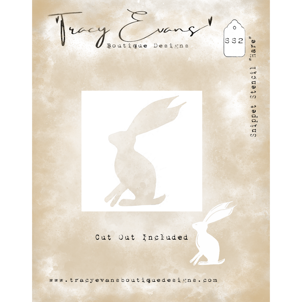 Tracy Evans Boutique Designs Hare Snippet Stencil ss002