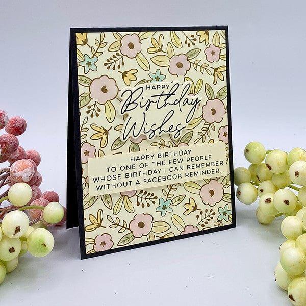 Spellbinders Floral Celebration Press Plate bp-151 happy birthday