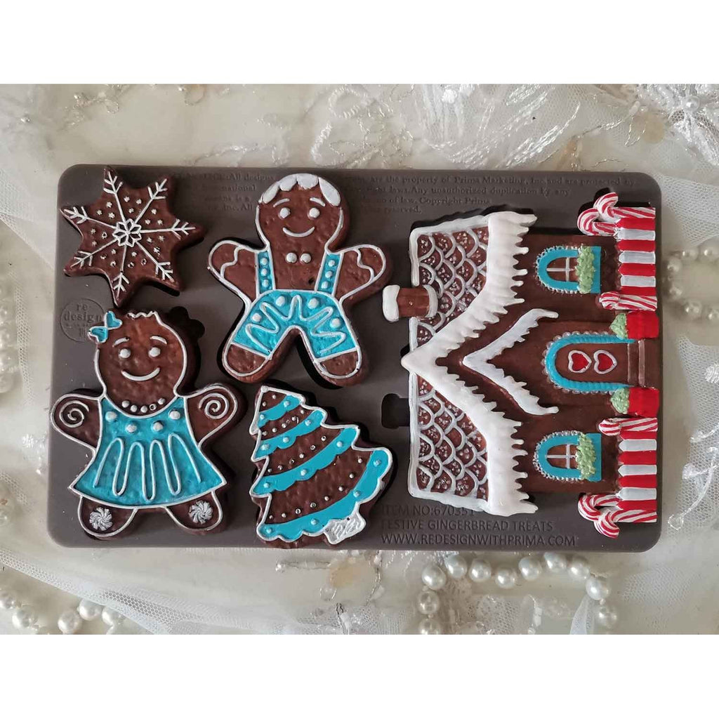 Prima Marketing Festive Gingerbread Treats ReDesign Decor Mould 670351 Christmas Cookies