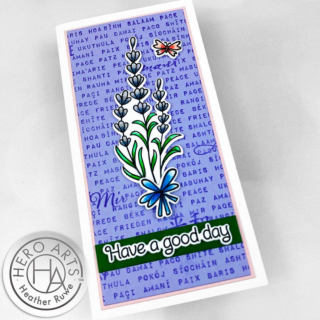 Hero Arts Cling Stamp Words of Peace Bold Prints cg934 have a good day