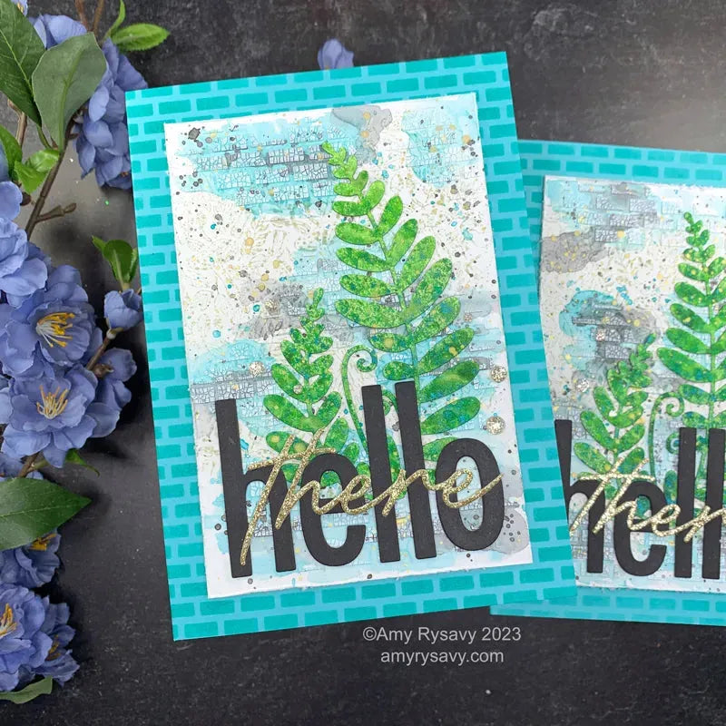 Picket Fence Studios Layering Flora: Happy Fern Dies pfsd-406 hello | color-code:ALT01