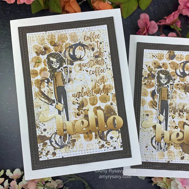 Picket Fence Studios Coffee Understands, Again Clear Stamps bff120 hello | color-code:ALT01