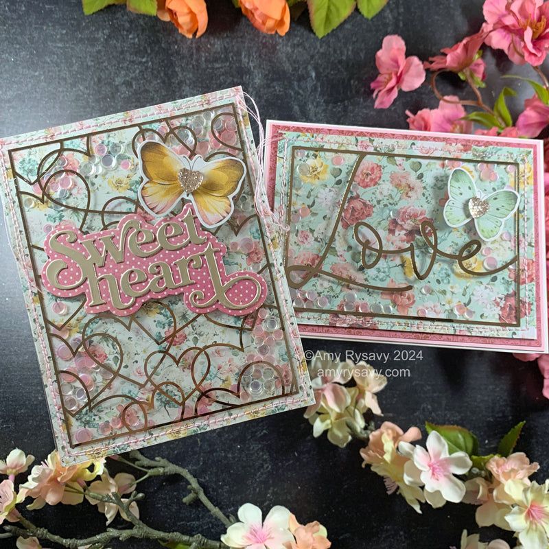 Trinity Stamps Peony Pink Confetti Embellishment Box tsb-401 Valentines Shaker Cards | color-code:ALT01