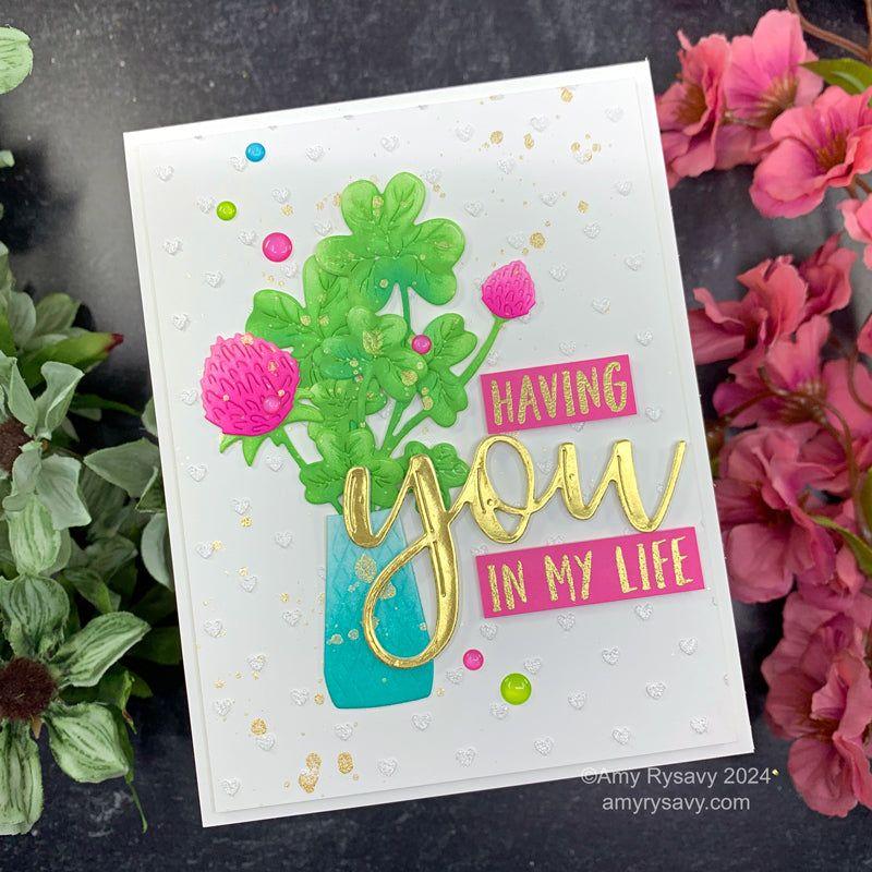 Waffle Flower Lovely Clover Dies 421646 having you in my life | color-code:ALT01