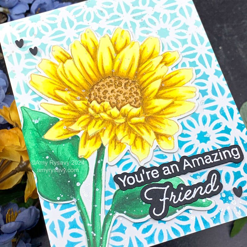 Picket Fence Studios Brighter Days Gerbera Daisy Dies f-187d friend | color-code:ALT01