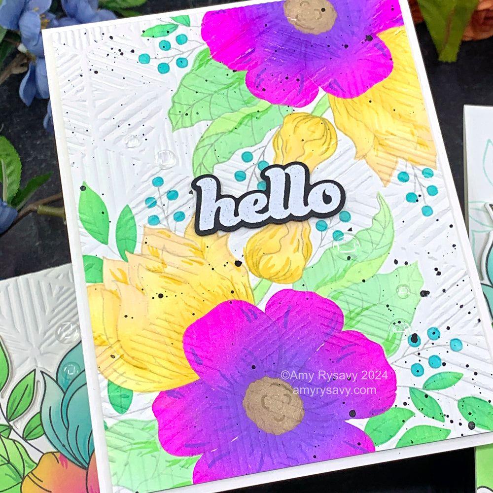 Altenew Textured Hexagons 3D Embossing Folder alt8709 hello | color-code:ALT01