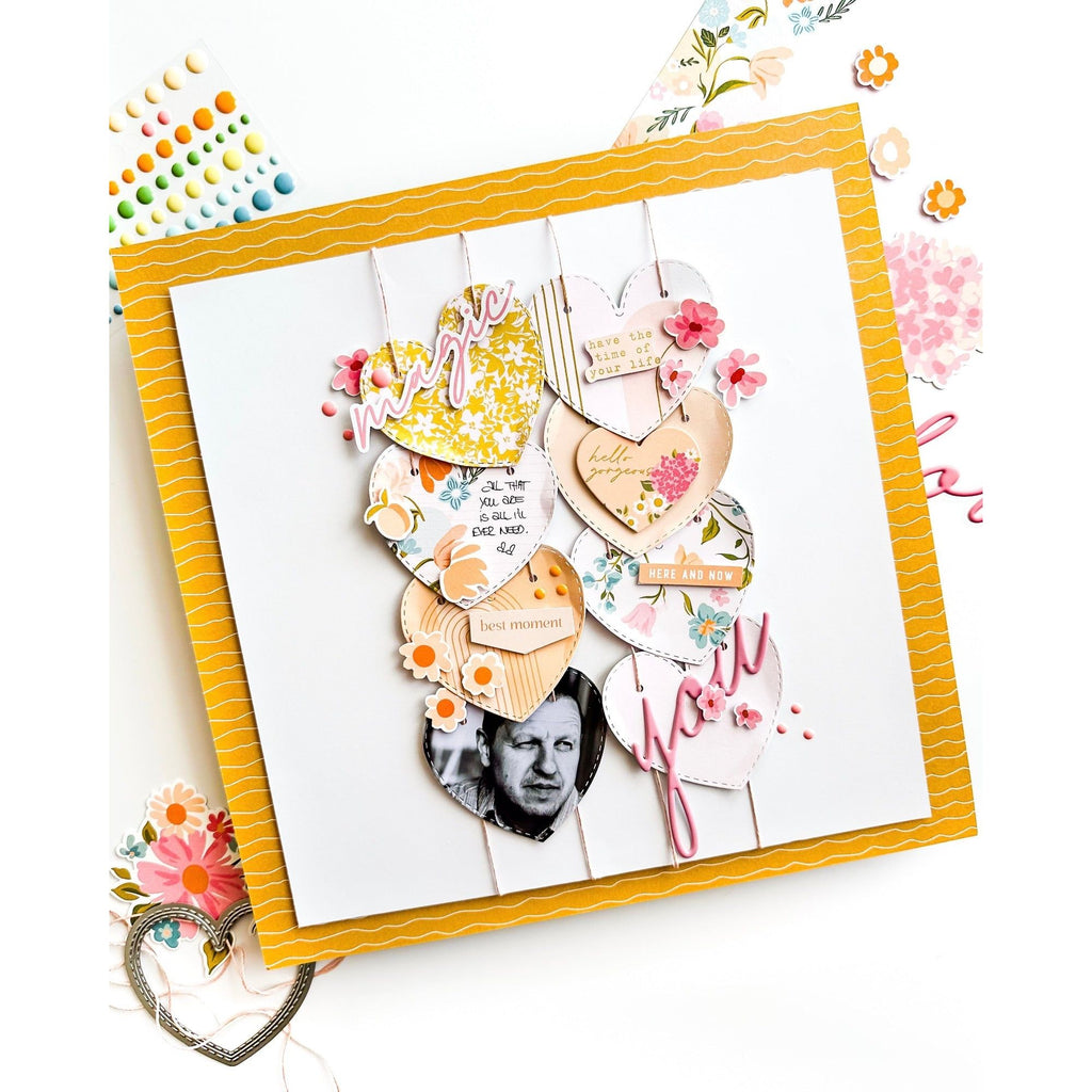 PinkFresh Studio Lovely Blooms Journaling Bits 204823 Heart To Heart Layout | color-code:ALT02