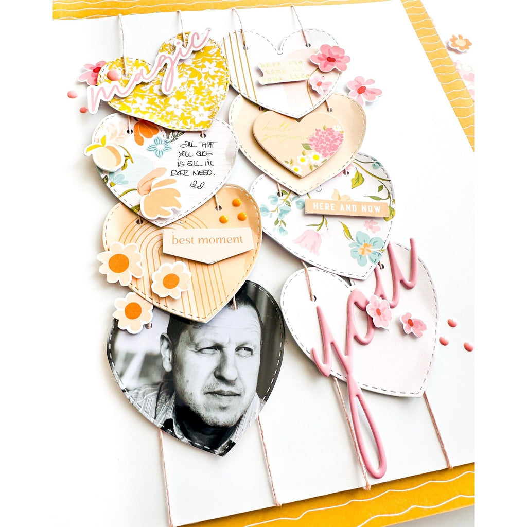 PinkFresh Studio Lovely Blooms Ephemera 204523 Heart To Heart Layout | color-code:ALT01