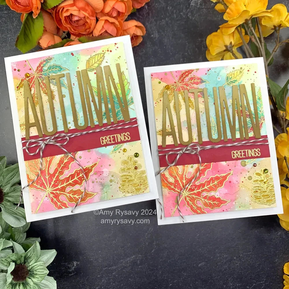 Picket Fence Studios Leaves Falling for You Clear Stamps f-195 autumn | color-code:ALT01