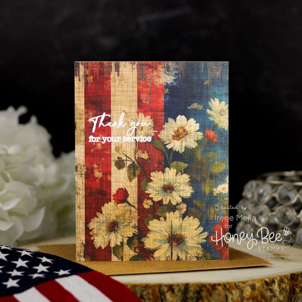 Honey Bee Because Of The Brave Dies hbds-594 Veterans Card