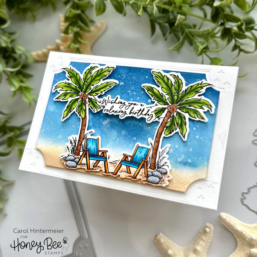 Honey Bee Beach Please Dies hbds-605 Wishing You A Relaxing Birthday Card