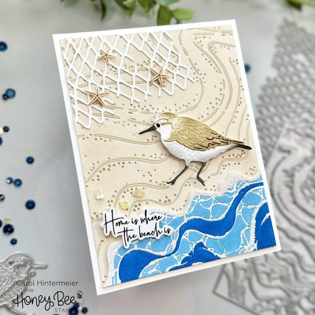 Honey Bee Rest And Relaxation Dies hbds-608 Home Is Where The Beach Is Card