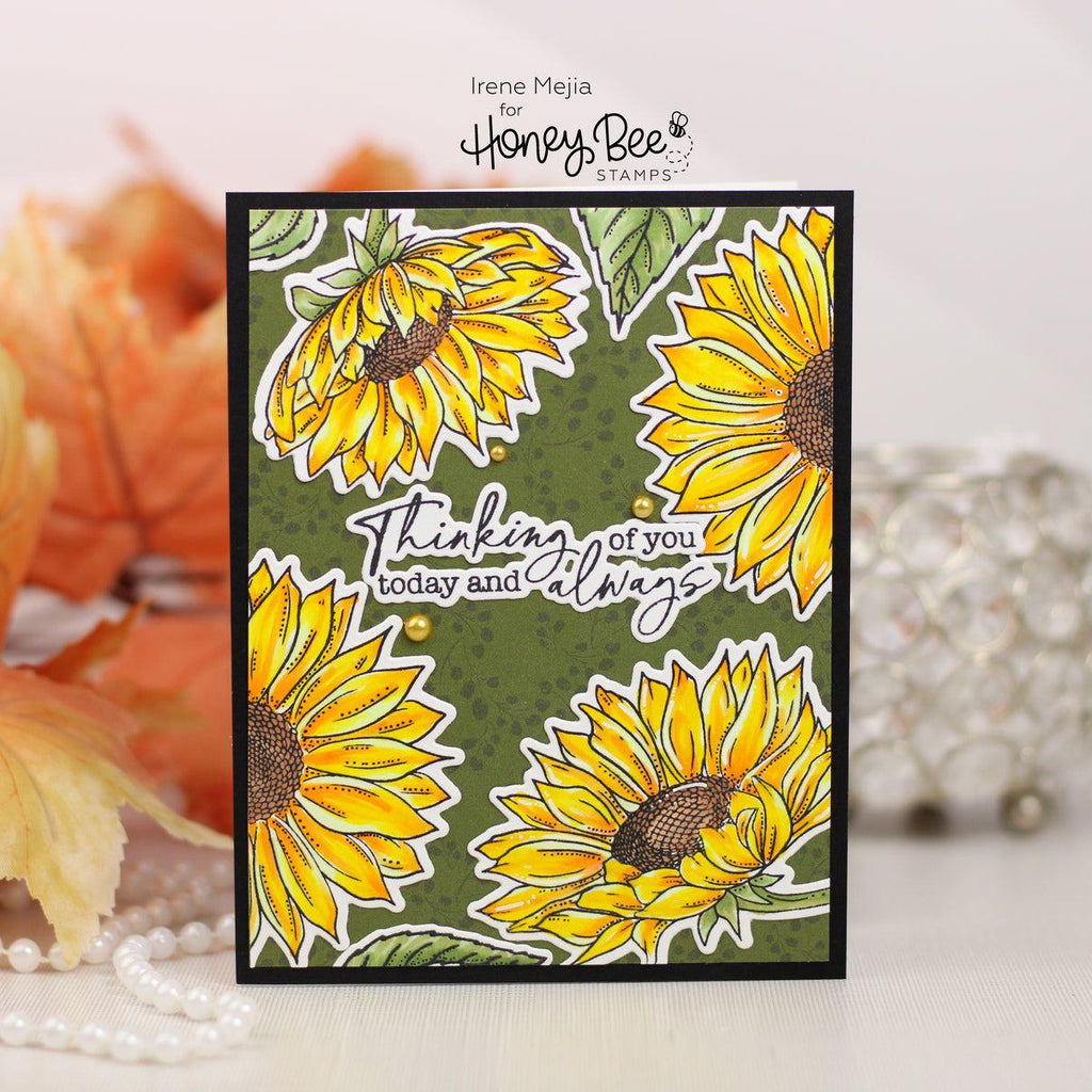 Honey Bee Bloom With Grace Clear Stamps hbst-609 Thinking Of You Card