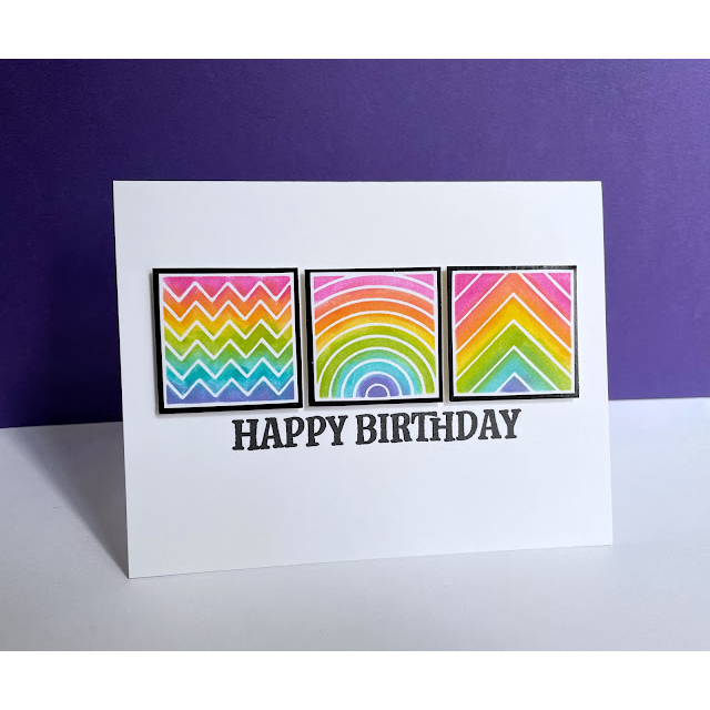 Simon Says Stamp Stencil Patterned Squares ssst221689 Out Of This World Birthday Card | color-code:ALT04