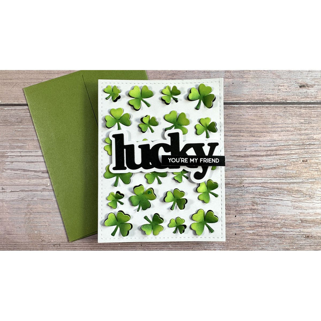 Waffle Flower Pop-up Clover Panel Die 421644 lucky | color-code:ALT03