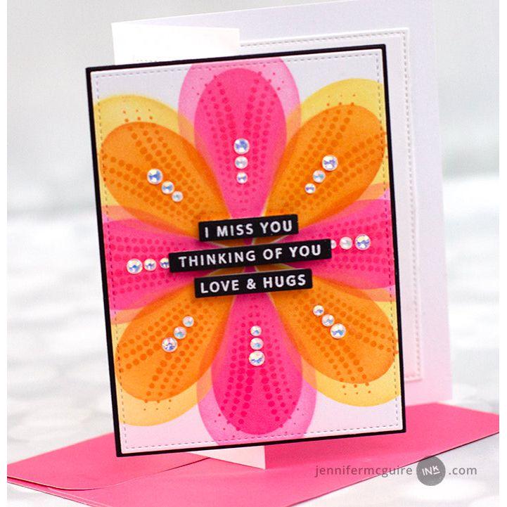 Gina K Designs Teardrop Stencil Builder gkdst79 I Miss You Thinking of You | color-code:alt1