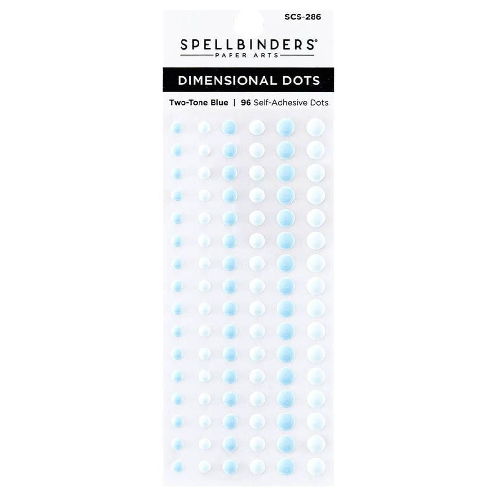 SCS-286 Spellbinders Dimensional Two Tone Blue Enamel Dots