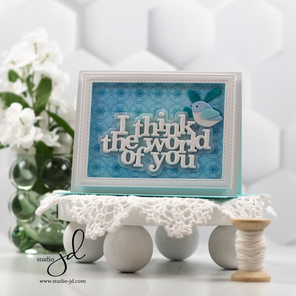 Simon Says Stamp I Think The World Of You Wafer Dies 1022sd Sweetheart Love Card | color-code:ALT03