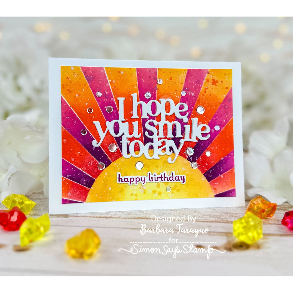 Simon Says Stamp I Hope You Smile Today Wafer Dies 1090sd Sunny Vibes I Hope You Smile Today Card | color-code:ALT02