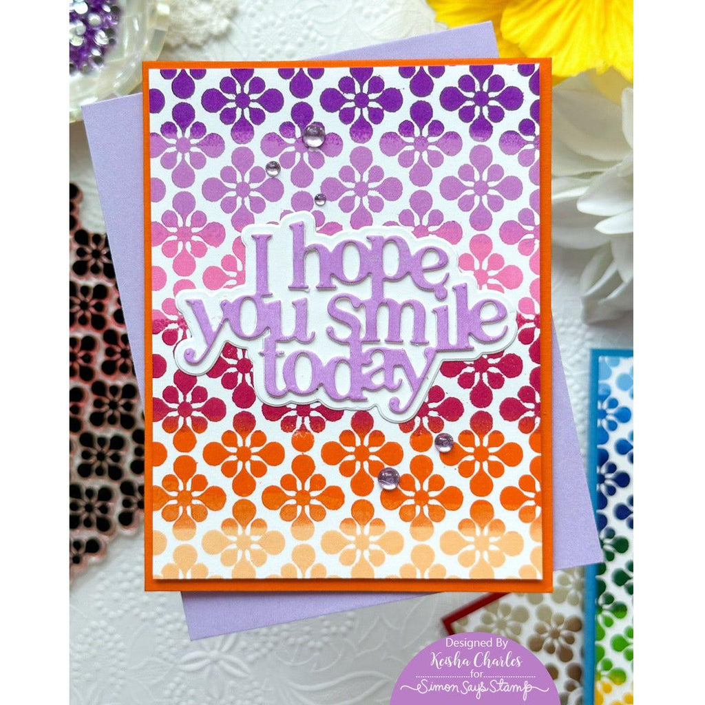 Simon Says Stamp I Hope You Smile Today Wafer Dies 1090sd Sunny Vibes I Hope You Smile Today Card