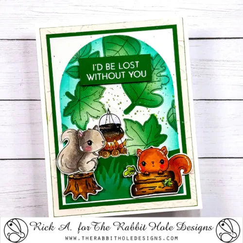 The Rabbit Hole Designs Tenting with Tailette Clear Stamps trh-235 leaves