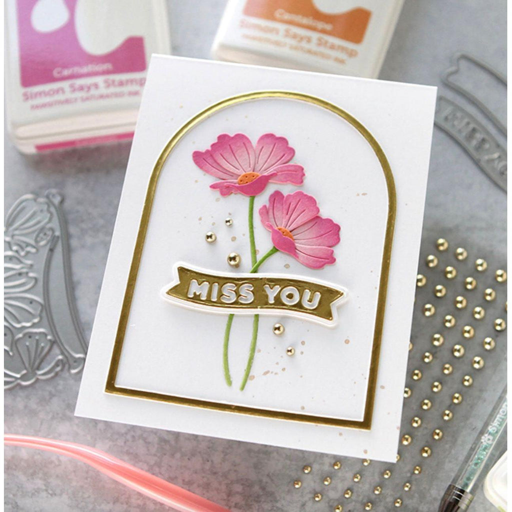 Simon Says Stamp Iceland Poppies Wafer Dies s938 Sunny Vibes Miss You Card | color-code:ALT03