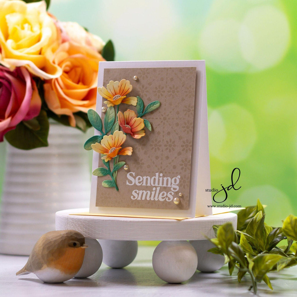 Simon Says Stamp Iceland Poppies Wafer Dies s938 Sunny Vibes Sending Smiles Card | color-code:ALT02