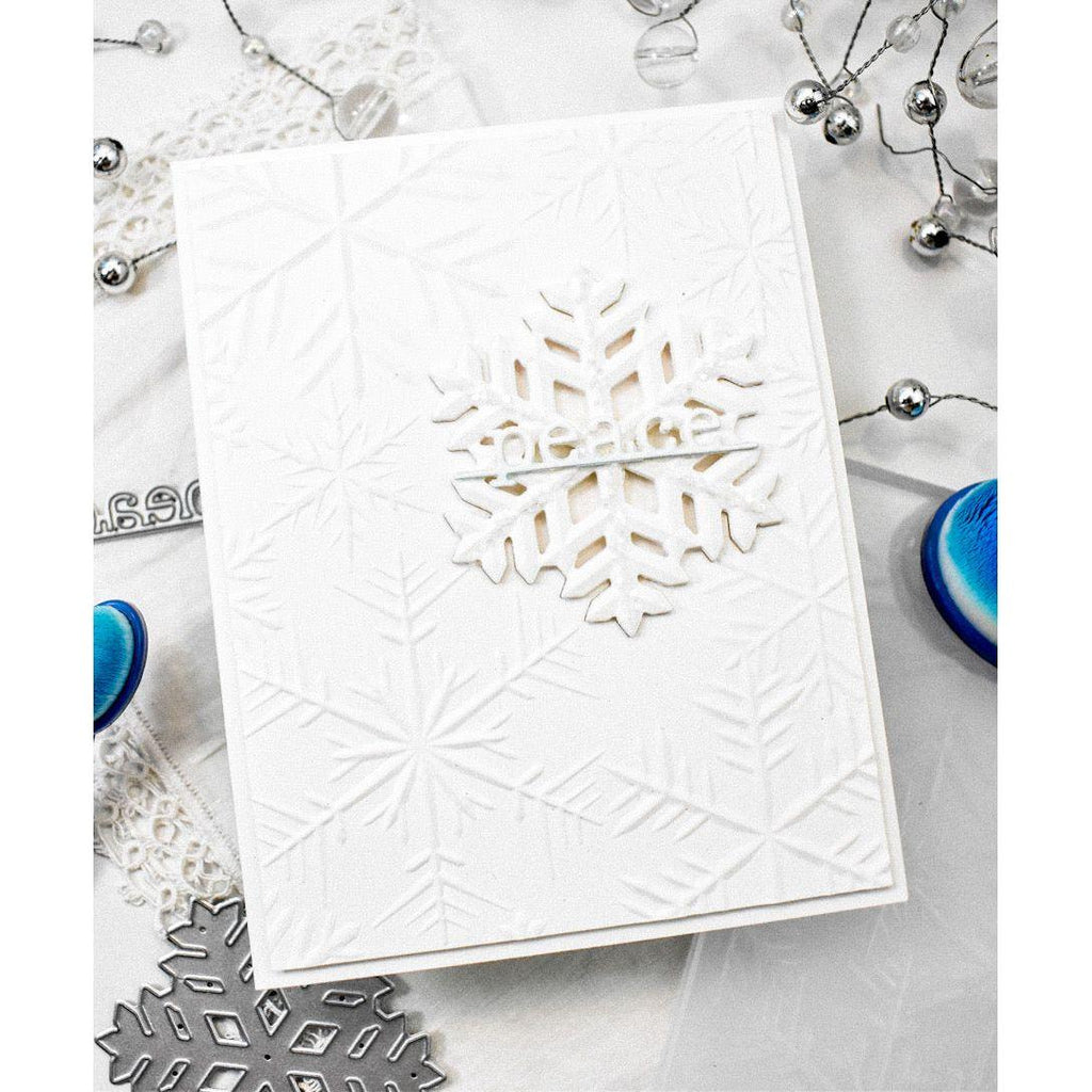 Simon Says Stamp Embossing Folder And Die Icy Snowflakes sfd337 Stamptember Christmas Card